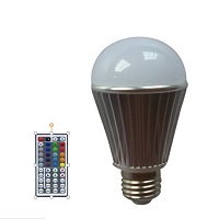 RGB led bulb with remote